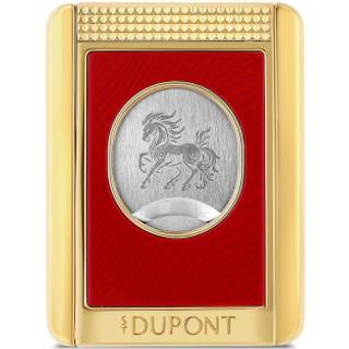 S.T. Dupont 003480H Zigarrenschneider und -bank Chinesisches Jahr des Pferdes Rot
