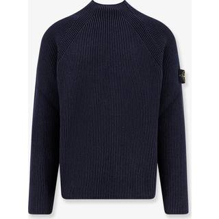 Stone Island Vanisé Full Rib Wool Crew Neck Navy