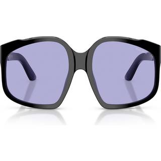 Miu Miu Kvinde MU A07S 16K01O Solbriller Acetat Sort Violet Geometrisk Normal