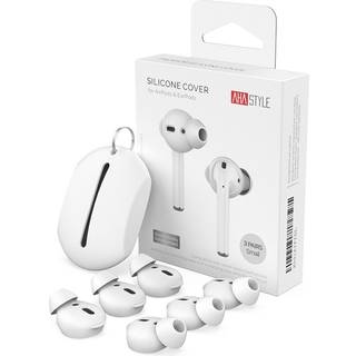 Apple AirPods (1. & 2. Gen) Ørepuder Str. S m. Opbevaringsetui- 3 Par - Hvid