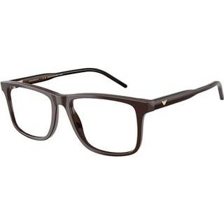 Emporio Armani EA3257F Asian Fit 6255 55 Briller Mænd Brun - Shiny Brown - 55mm