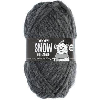 DROPS Snow Uni Colour 14 Mørkegrå (Uni Colour) Indhold: 100% Uld Garngruppe: E (9 - 11 masker)/ 14 ply / super bulky Vægt/længde: 50 gram = ca. 50 meter Anbefalede pinde: 9 mm Strikkefasthed: 10 x 10 cm = 10 m x 14 p Vask: Håndvask, max 30°C / Tørres fladt / Kan filtes.