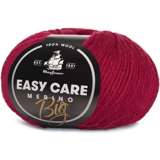 Mayflower Easy Care BIG 127 Rød Indhold: 100% ren merinould Vægt/længde: 50 g = ca. 85 m Anbefalede pinde: 5.00 mm Strikkefasthed: 10 x 10 cm = 18 m x 26 p Vask: Maskinvask ved 40°C / Anvend ikke alm. flydende vaskemiddel / Flydende uldvaskemiddel kan anvendes.
