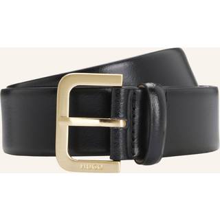 Læderbælte med indgraveret logospænde