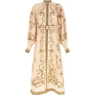 Zimmermann Hypnotic printed linen shirt dress - white - L