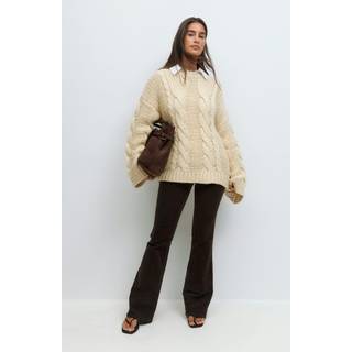 Gina Tricot-Y2k low cord bootcut jeans-Fløjlsbukser-Brun-36-Dame