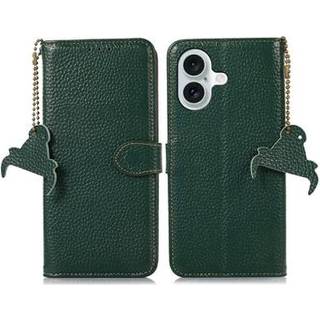 iPhone 17 Læderpung med RFID - Grøn