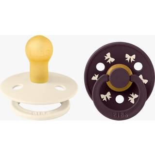 BIBS Colour Latex Holiday Bow - Ivory/Plum - Flere størrelser