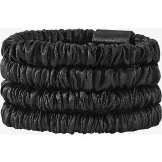 Lenoites Mulberry Silk Skinny Scrunchies Black