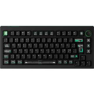 Keychron Lemokey L5 HE - 8K 75% Knob Cyber Lime Magnetic Switch (Hall Effect) - Gaming Tastatur - Uden Numpad - Nordisk - Sort