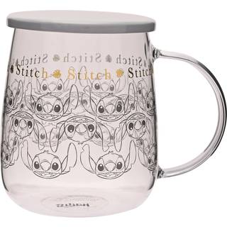 STITCH - Glass Mug with Lid 18oz
