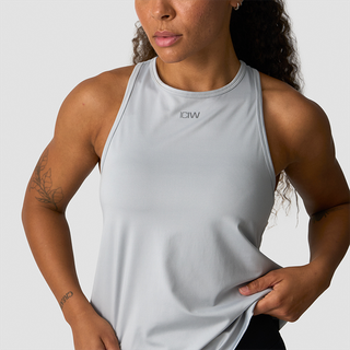 High Neck Tank Top Wmn Light Grey