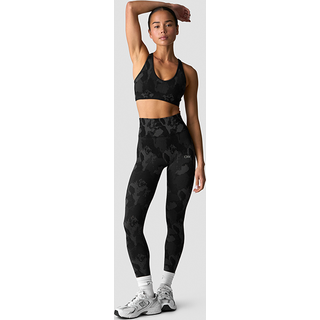 Camo Seamless V-neck Sports bra Dark Grey Camo