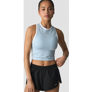 Mirage Seamless Cropped Tank Top Arctic Blue/White