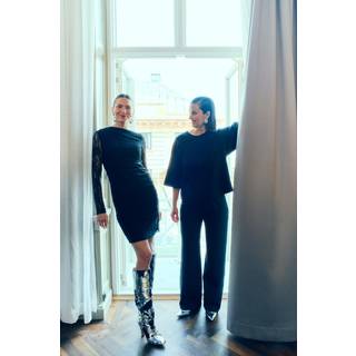 Freequent Kjole - Odessa - Black w. Black