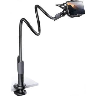 Phone Holder Bed Gooseneck Mount Cell Phone Clamp Clip for Desk, Flexible Long Arm Bedside, Overhead Mount Stand