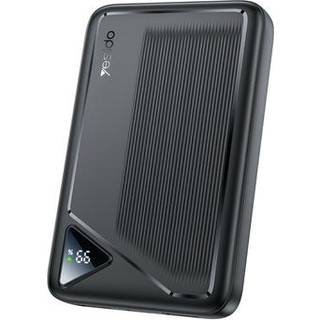 Yesido YP82 10000mAh Powerbank med digitalt display - 22.5W, 2x USB-A, USB-C - Sort