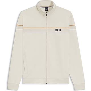 BOSS Iconic Zip Sweatshirt Cream