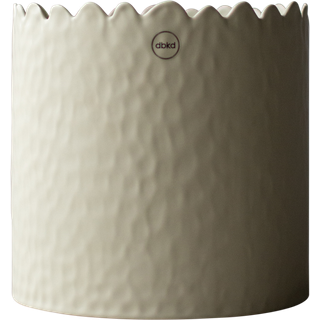 DBKD Flowery krukke Ø20 cm Creme