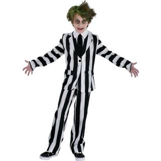 Party City Beetlejuice kostume til drenge - kostume inkluderer jakke med vedhæftet skjorte & slips og bukser - kostumer til Halloween fødselsdags