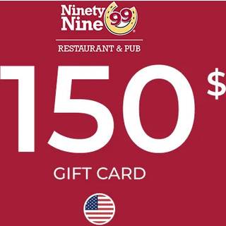 Ninety Nine Restaurant & Pub Gift Card 150 USD Key - UNITED STATES