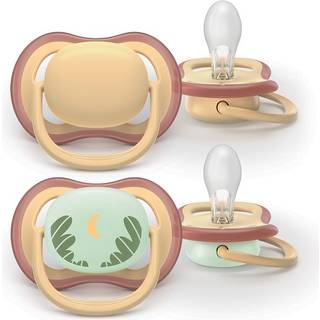 Philips Avent Pacifier ultra air dag og nat, 0-6m, beige 2 stk