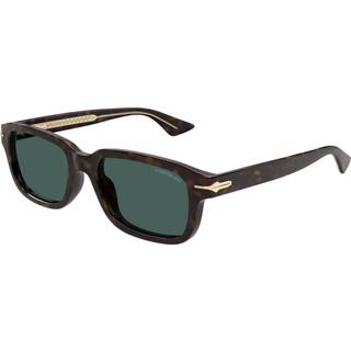 Montblanc Mand Montblanc MB0436S 002 Solbriller Acetat Havana Grøn Firkantet