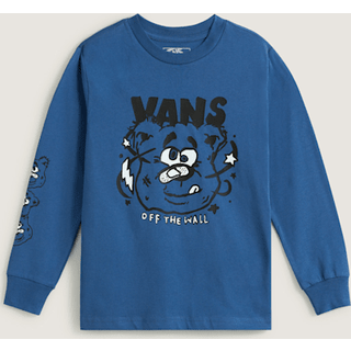 Vans - Little Kids Dizzy Bear Long Sleeve T-Shirt (4-8 years), Blue, Size: 3-4Y - Blue - 3-4Y