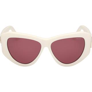 Emilio Pucci Kvinde EP0241 21S Solbriller Acetat Hvid Bordeaux Cat Eye Normal
