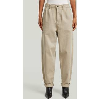 Pleated Tapered Chino - Beige - Women