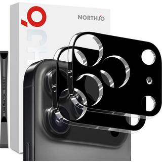 NORTHJO iPhone 17 Pro Max Hærdet Kameralinsbeskyttelsesglas - Sort - 2 Stk.
