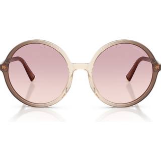 Miu Miu Kvinde Miu Miu MU B02S 25G40S Solbriller Acetat Brun Violet Rund Normal Skygge