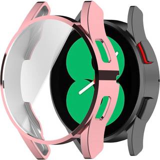 Samsung Galaxy Watch 4 (40mm) Hårdt Plastik Cover m. Indbygget Skærmbeskyttelse - Lyserød