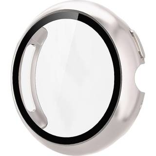 Google Pixel Watch 4 (45mm) Hårdt Plastik Case - Indbygget Skærmbeskyttelse - Beige