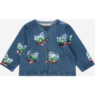 Konges Sløjd GOTS Magot Denimjakke Med Pailletter Amarena Sequin  Amarena Sequin 4 Y  Blå  4 år  kvinde