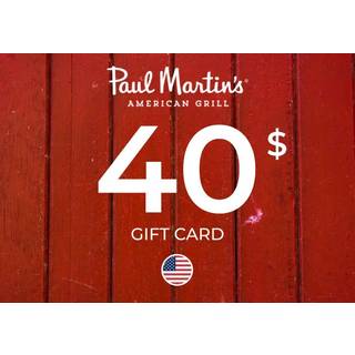 Paul Martin's American Grill Gift Card 40 USD Key - UNITED STATES