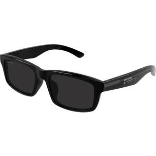 Balenciaga Mand Balenciaga BB0424SK 001 Solbriller Acetat Sort Grå Firkantet