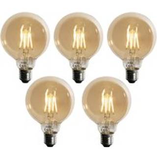 Sæt af 5 E27 3-trins dæmpbar LED-pære guld G95 4W 450lm 2700K