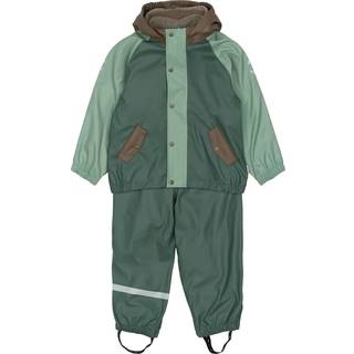 Mikk-Line Regnsæt m. Fleece - Balsam green