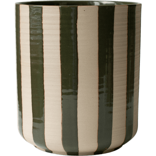 DBKD Line krukke Ø14x16 cm Stripe Green
