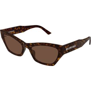 Balenciaga Kvinde Balenciaga BB0447S 002 Solbriller Acetat Havana Brun Cat Eye