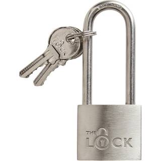 Hængelås m/to nøgler lang model 40 mm rustfrit stål