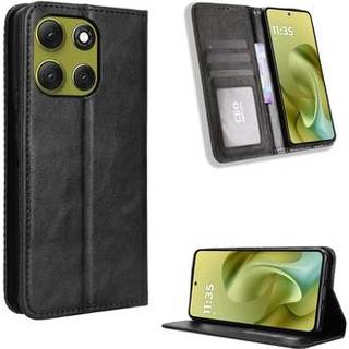 Motorola Moto G86 Power Retro Pung Taske med Magnetisk Lukning - Sort