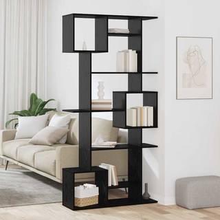 Bogskab Sort eg 92 x 29 x 188 cm Konstrueret træ