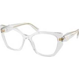 Prada Kvinde Prada PR 18WV 12R1O1 Optiske stel Acetat Grå Transparent Geometrisk Normal