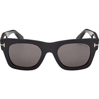 TOM FORD Kvinde FT1314 EMMA-02 01A Solbriller Acetat Sort Røg Firkantet Normal