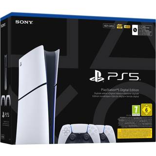 Console Sony PlayStation 5 PS5 Slim Digital Edition 1TB + 2 Controller DualSense Bundle