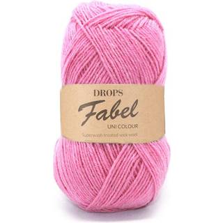 DROPS Fabel Uni Colour 102 Rosa Indhold: 75% Uld, 25% Polyamid Garngruppe: A (23 - 26 masker) / 4 ply / fingering Vægt/længde: 50 gram = ca. 205 meter Anbefalede pinde: 3 mm Strikkefasthed: 10 x 10 cm = 24 m x 32 p Finvask eller Uldvask 40ºC / Brug aldrig skyllemiddel / Tørres fladt.