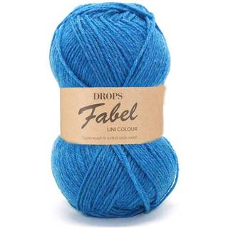 DROPS Fabel Uni Colour 108 Kongeblå Indhold: 75% Uld, 25% Polyamid Garngruppe: A (23 - 26 masker) / 4 ply / fingering Vægt/længde: 50 gram = ca. 205 meter Anbefalede pinde: 3 mm Strikkefasthed: 10 x 10 cm = 24 m x 32 p Finvask eller Uldvask 40ºC / Brug aldrig skyllemiddel / Tørres fladt.