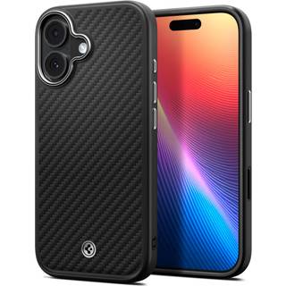 iPhone 17 Spigen Enzo Aramid T Mag Cover - MagSafe-kompatibel - Sort / Sølv